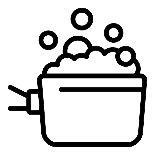 El vapor eléctrico que hace vapor para cocinar alimentos icono de electrodoméstico de cocina