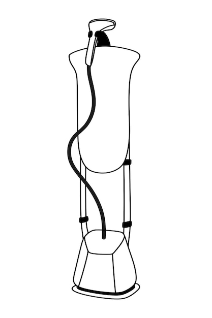 Vapor para ropa ilustración vectorial en estilo de dibujo lineal