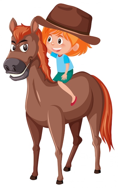 Una vaquera montando a caballo