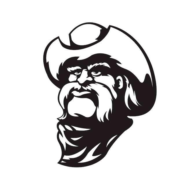 vaquero en estilo blanco y negro