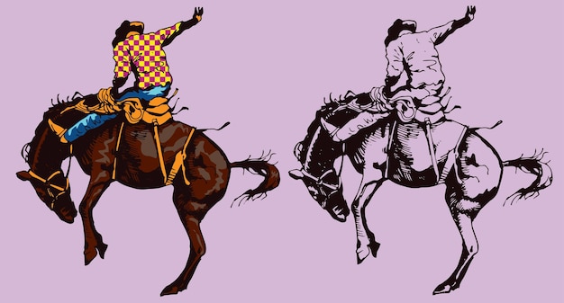 vaquero con sombrero a caballo