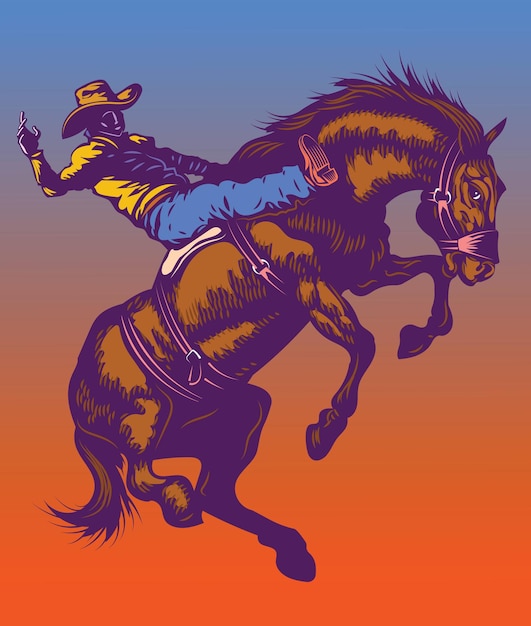 vaquero con un sombrero en un toro buckingx9