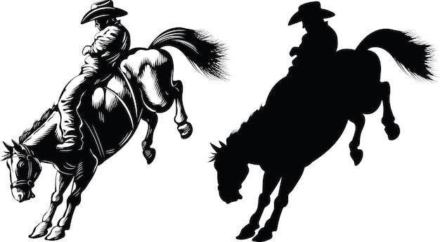vaquero con un sombrero en un toro buckingx9