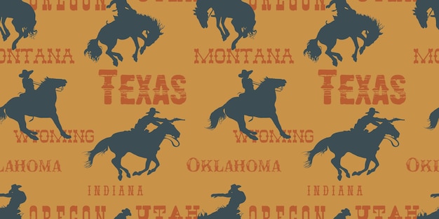 Vaqueros de rodeo del salvaje oeste