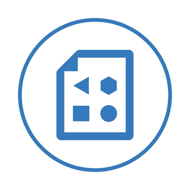 Variabilidad icono de grandes datos diseño de color azul
