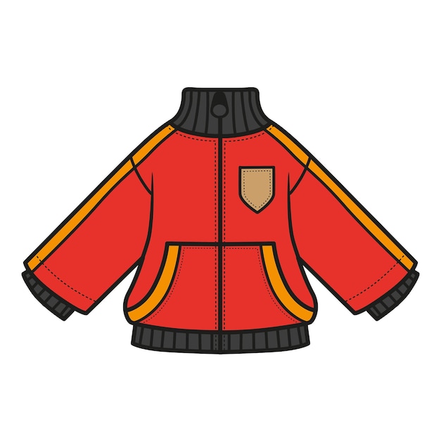 Variación de color de la chaqueta con aislamiento de temporada para colorear la página sobre un fondo blanco