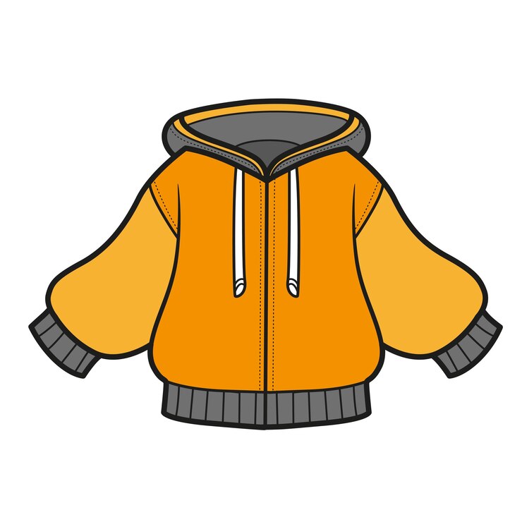 Vector variación de color de la chaqueta deportiva de jersey con cremallera para colorear la página sobre un fondo blanco