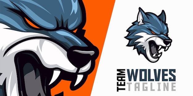 Variaciones del logotipo de la mascota del lobo cautivadora Ilustración vectorial para el diseño de la camiseta