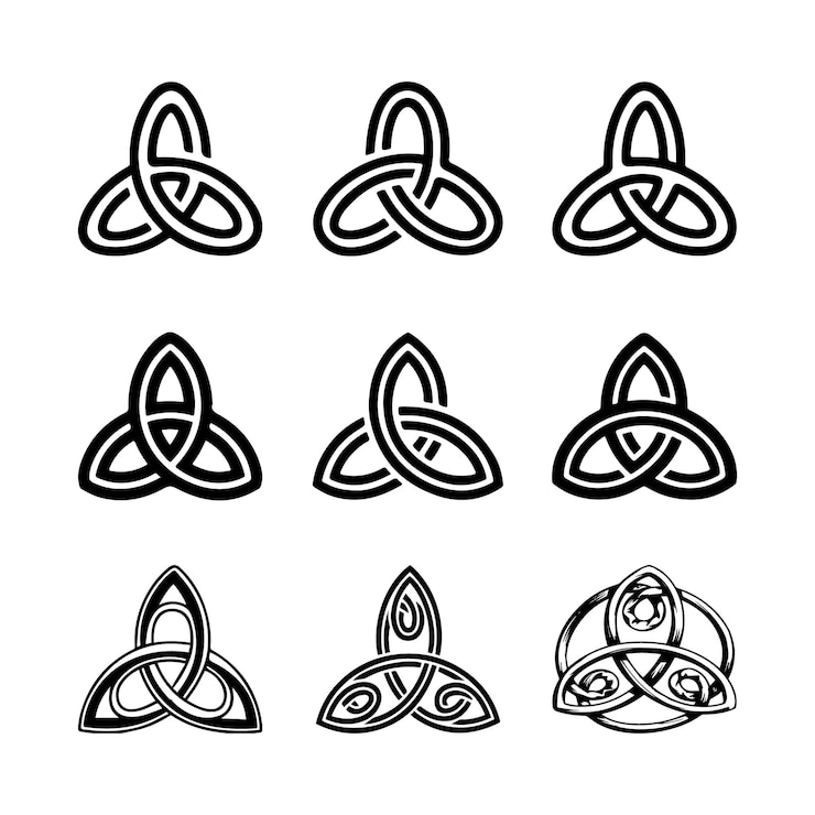 Vector variaciones del nudo de la trinidad celta