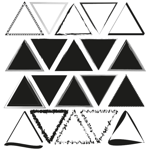 Vector variaciones del triángulo conjunto de iconos formas geométricas ilustración vectorial eps 10