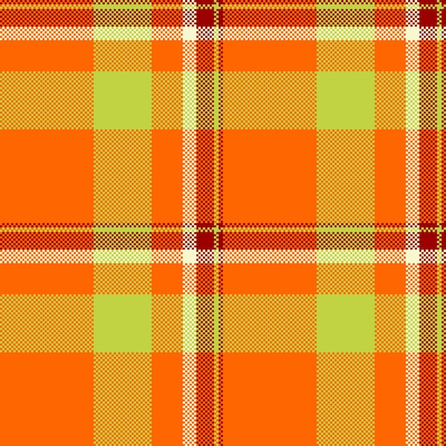 Variante vectorial de fondo textil de creatividad textura a cuadros sin costuras tela de tartan de patrón a cuadros en colores brillantes y limón
