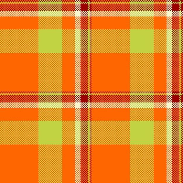 Variante vectorial de fondo textil de creatividad textura a cuadros sin costuras tela de tartan de patrón a cuadros en colores brillantes y limón