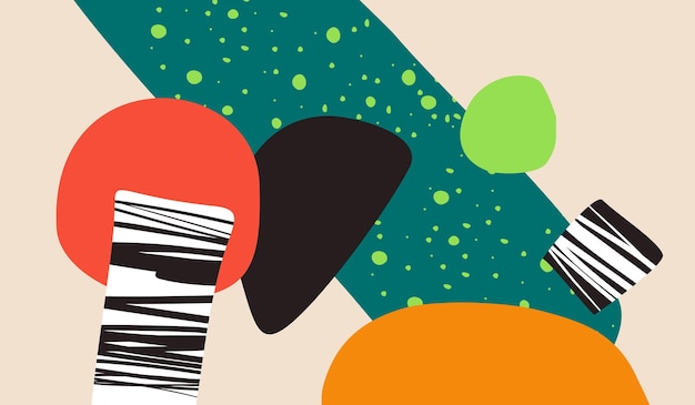Varias formas abstractas fondo moderno diseño vectorial