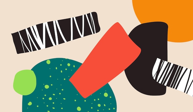 Varias formas abstractas fondo moderno diseño vectorial