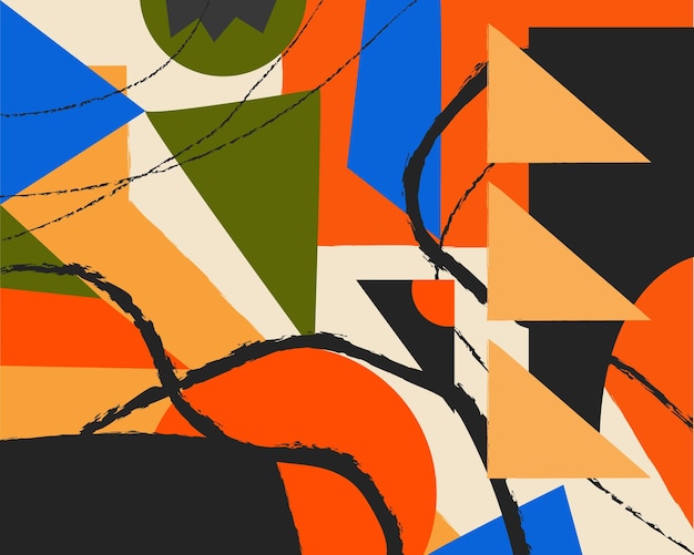 Varias formas abstractas fondo moderno diseño vectorial