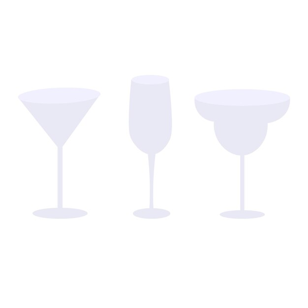 Varias ilustraciones de vasos para varios usos