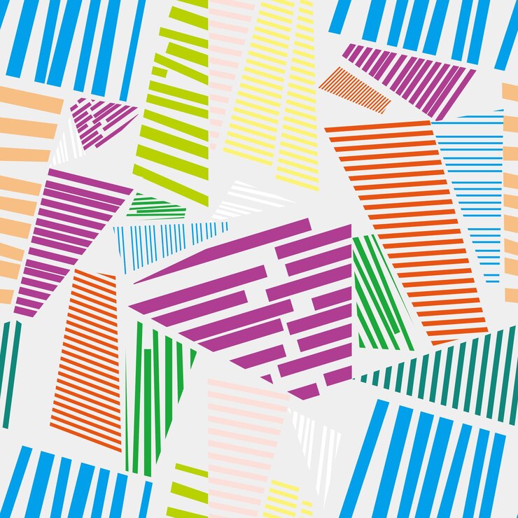 Vector varias líneas y formas. colorido patrón abstracto sin fisuras. ilustración vectorial dibujada a mano.