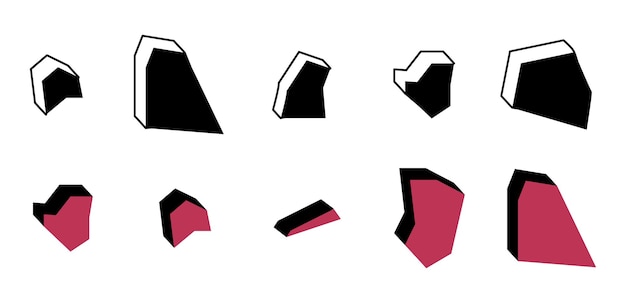 Varias piedras en diferentes estilos Clipart para diseñadores