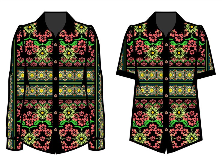 Vector varias ropas de batik