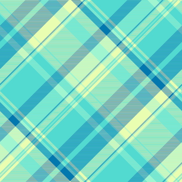 Varias texturas de fondo ropa textil patrón a cuadros vector intrincado tela sin costuras chequear tartan en colores azul azulado y limón
