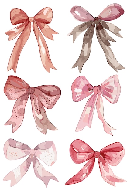 Una variedad de acuarelas, arcos, pegatinas, clipart de fondo blanco.