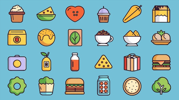 una variedad de alimentos y bebidas, incluida la pizza y la pizza