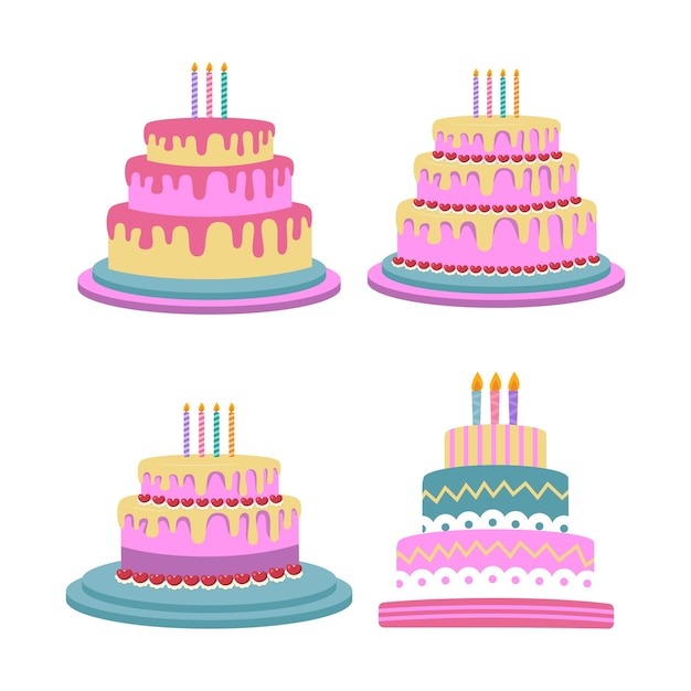 Una variedad de deliciosos pasteles de cumpleaños para celebraciones especiales