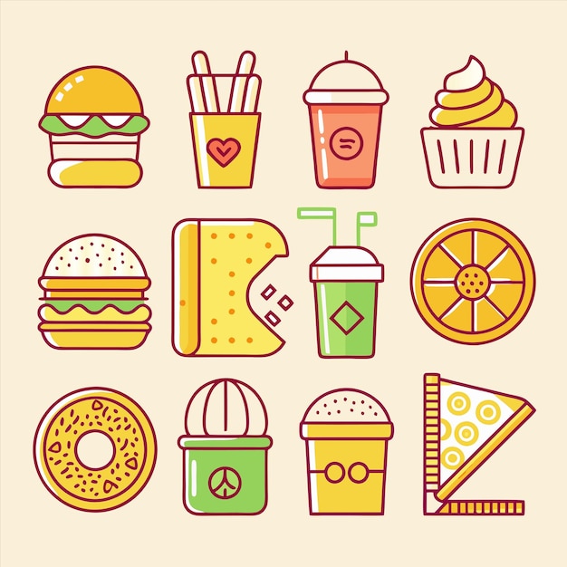 una variedad de diferentes tipos de alimentos, incluida una variedad de distintos tipos de alimentos