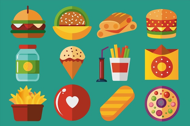 una variedad de diferentes tipos de alimentos, incluida una variedad de sabores diferentes