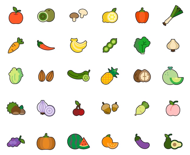 Una variedad de frutas y verduras de colores