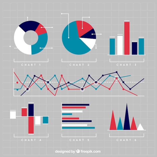 Vector variedad de gráficas