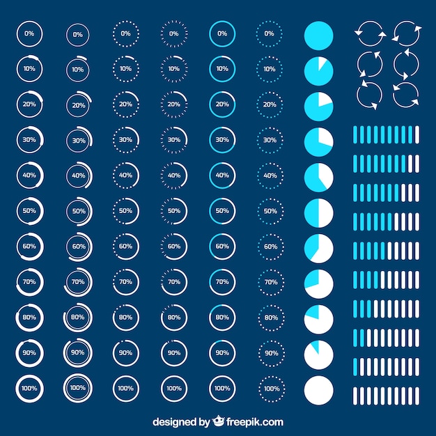 Variedad de iconos de carga