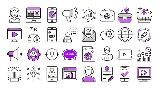 una variedad de iconos, incluido uno que dice clave