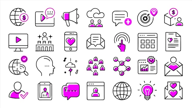 una variedad de iconos, incluido uno que dice pinot