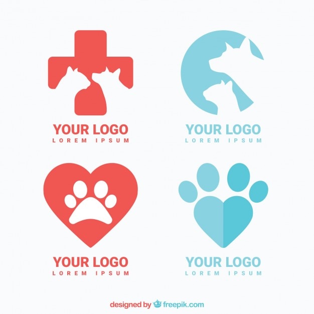 Vector variedad de logos de veterinario