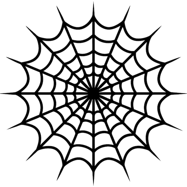 Una variedad de telas de araña dibujadas a mano para Halloween