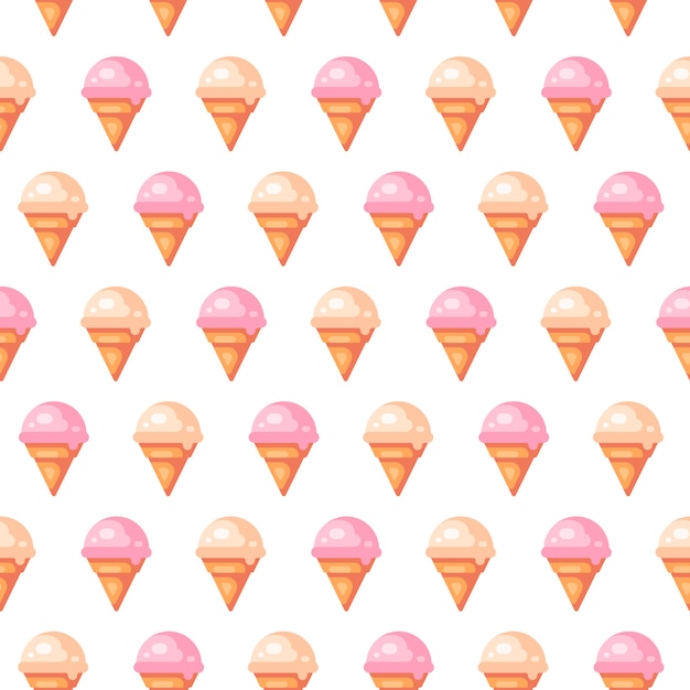 Varios conos de helado de patrones sin fisuras