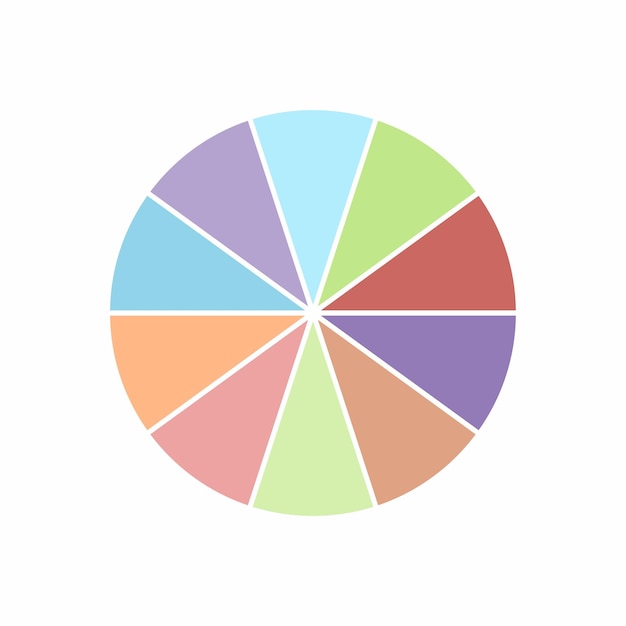 varios diagramas de torta para la información gráfica
