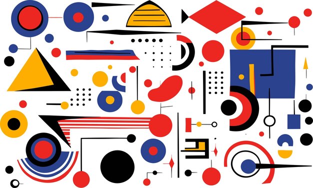 Varios elementos de diseño abstracto geométrico diferentes
