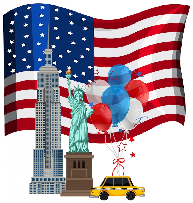Vector varios de los monumentos de nueva york