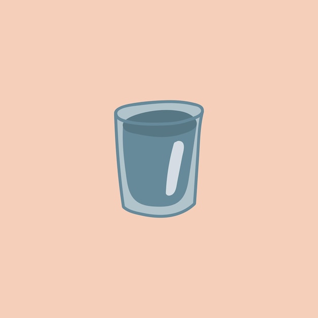 Vector vaso de agua ilustración vectorial aislado