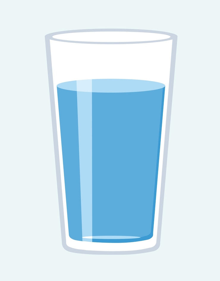 un vaso de agua