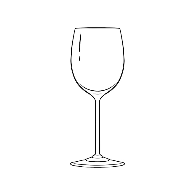 Vaso de bebida dibujado a mano