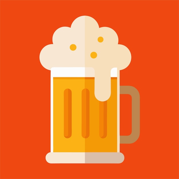 un vaso de cerveza con una nube en la parte superior