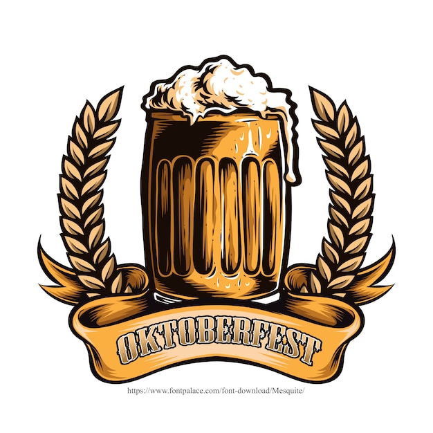 Vaso de cerveza Oktoberfest