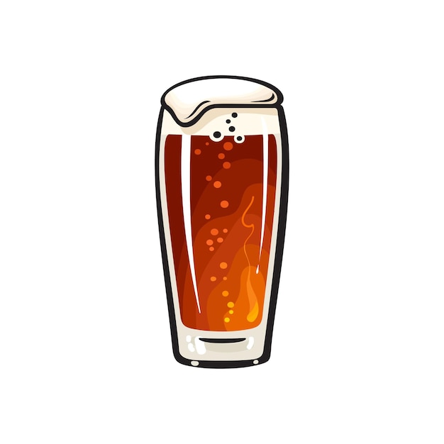 Vaso de cerveza Willy Becher dibujado a mano