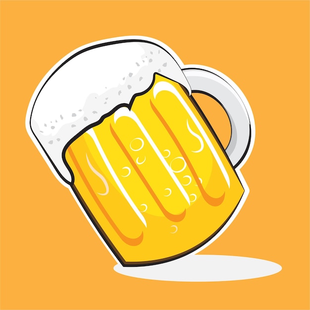 Vector un vaso de cerveza