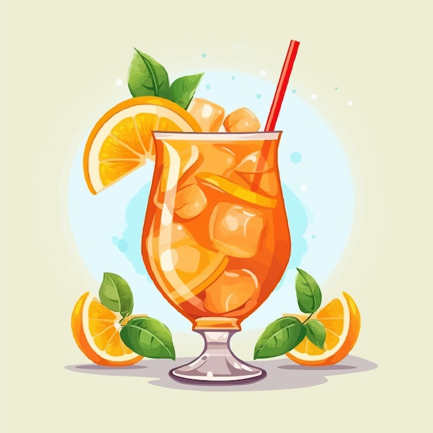 Vector vaso de jugo de jugo de limón ilustración