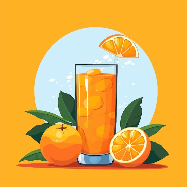 Vector vaso de jugo de jugo de limón ilustración