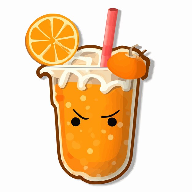 Vaso de jugo de jugo de naranja ilustración